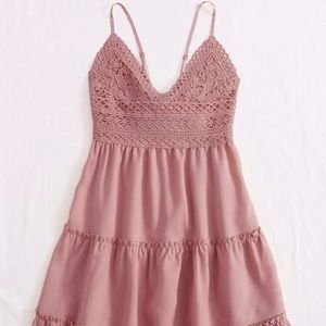 Shein Crochet Mini Cami Dress